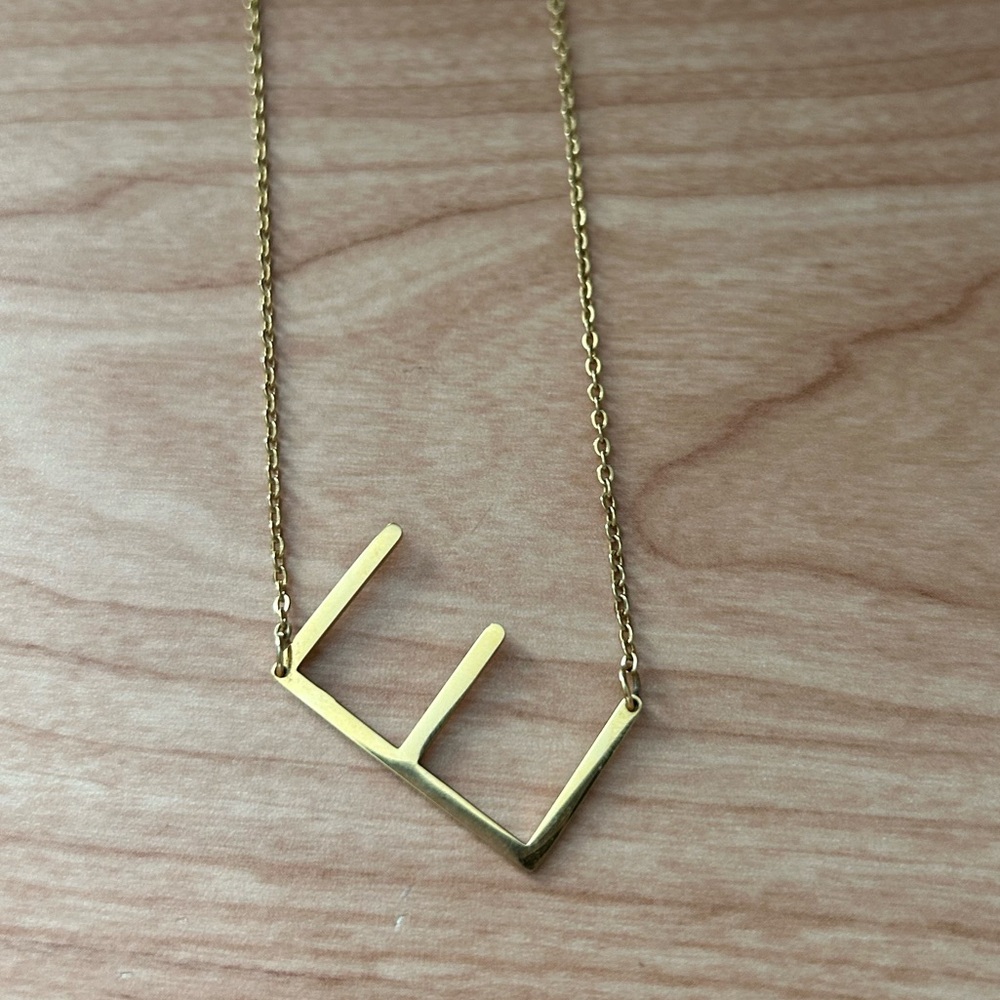 Gold initial Necklace